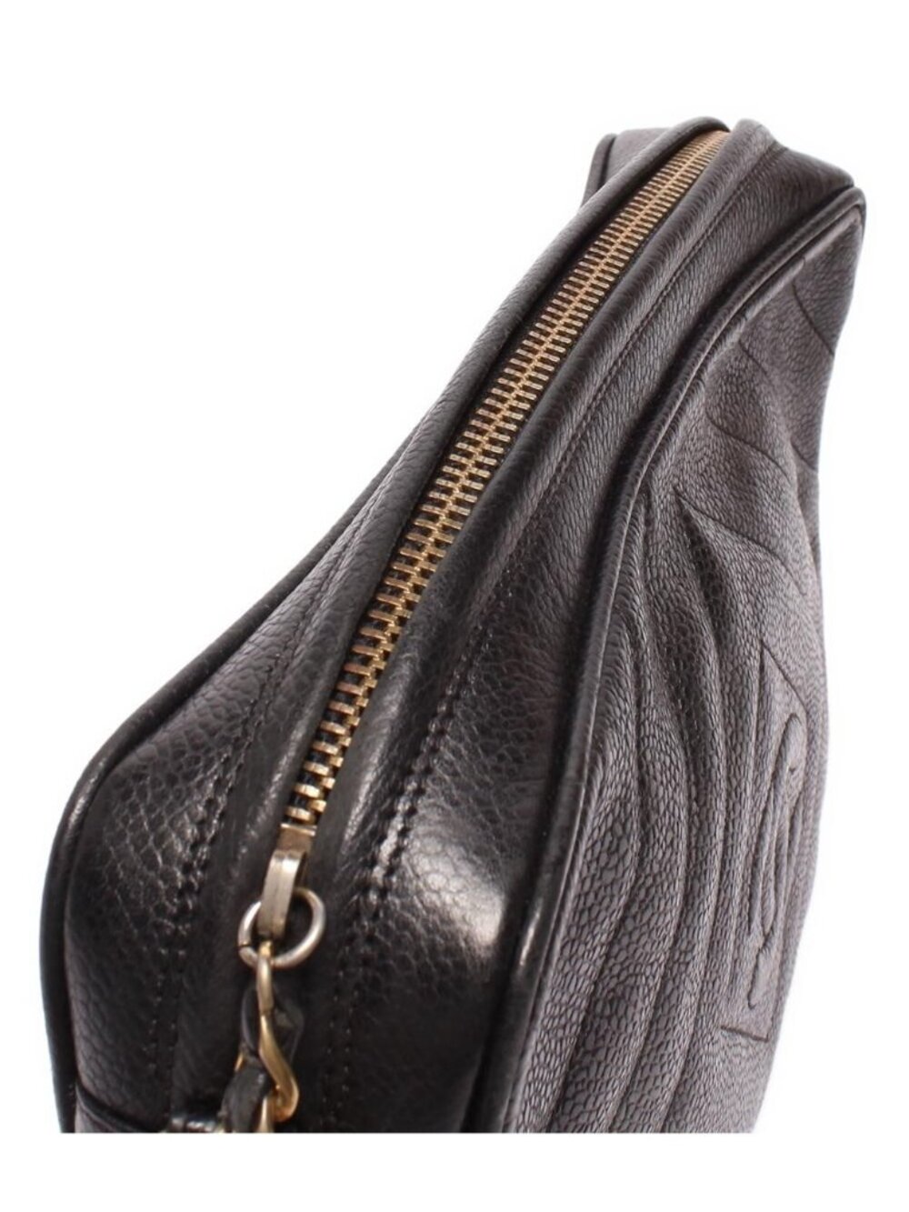 Chanel Chain Shoulder Bag CC Logo with Tassel Chez Blanc Stitching Gold Caviar - Picture 9 of 10